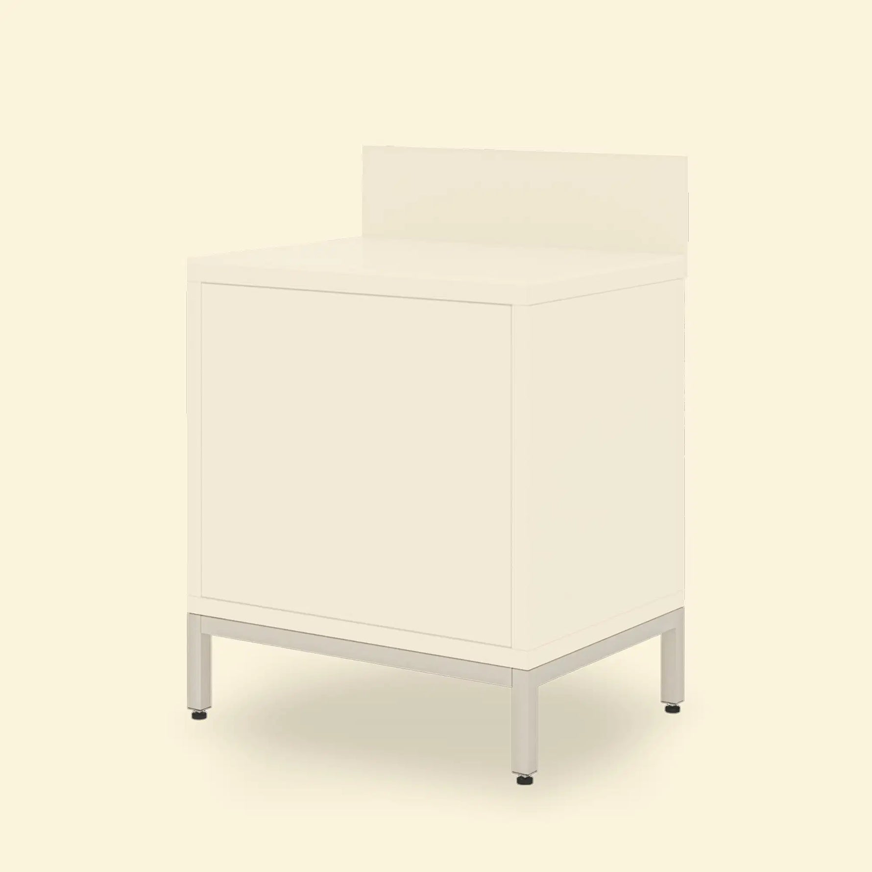 Structure basse blanc crème installée sur un meuble PILOTIS
::visuel:creme