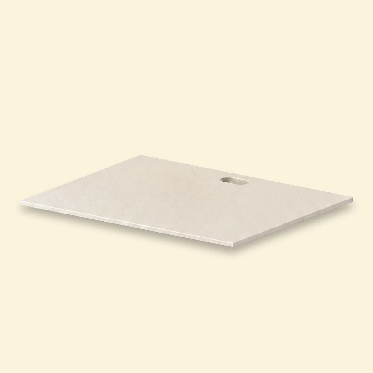 Wit keramisch werkblad voor de Pilotis plancha-module van Vivaplancha.
::visuel:creme