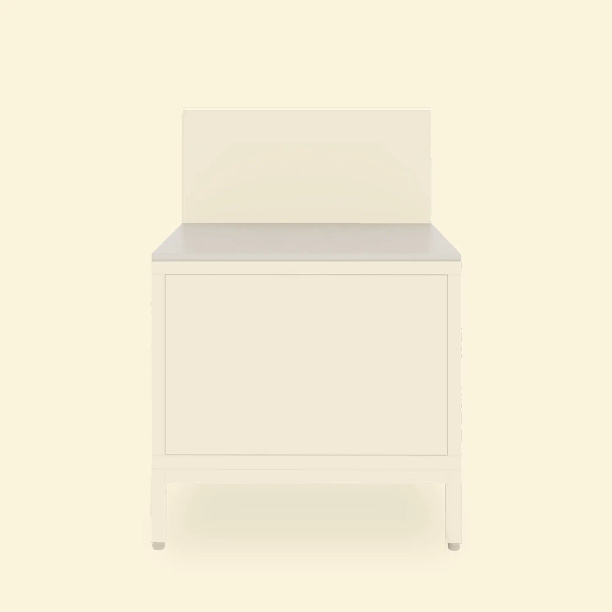 Plancha-module Pilotis met wit keramisch werkblad.
::visuel:creme
